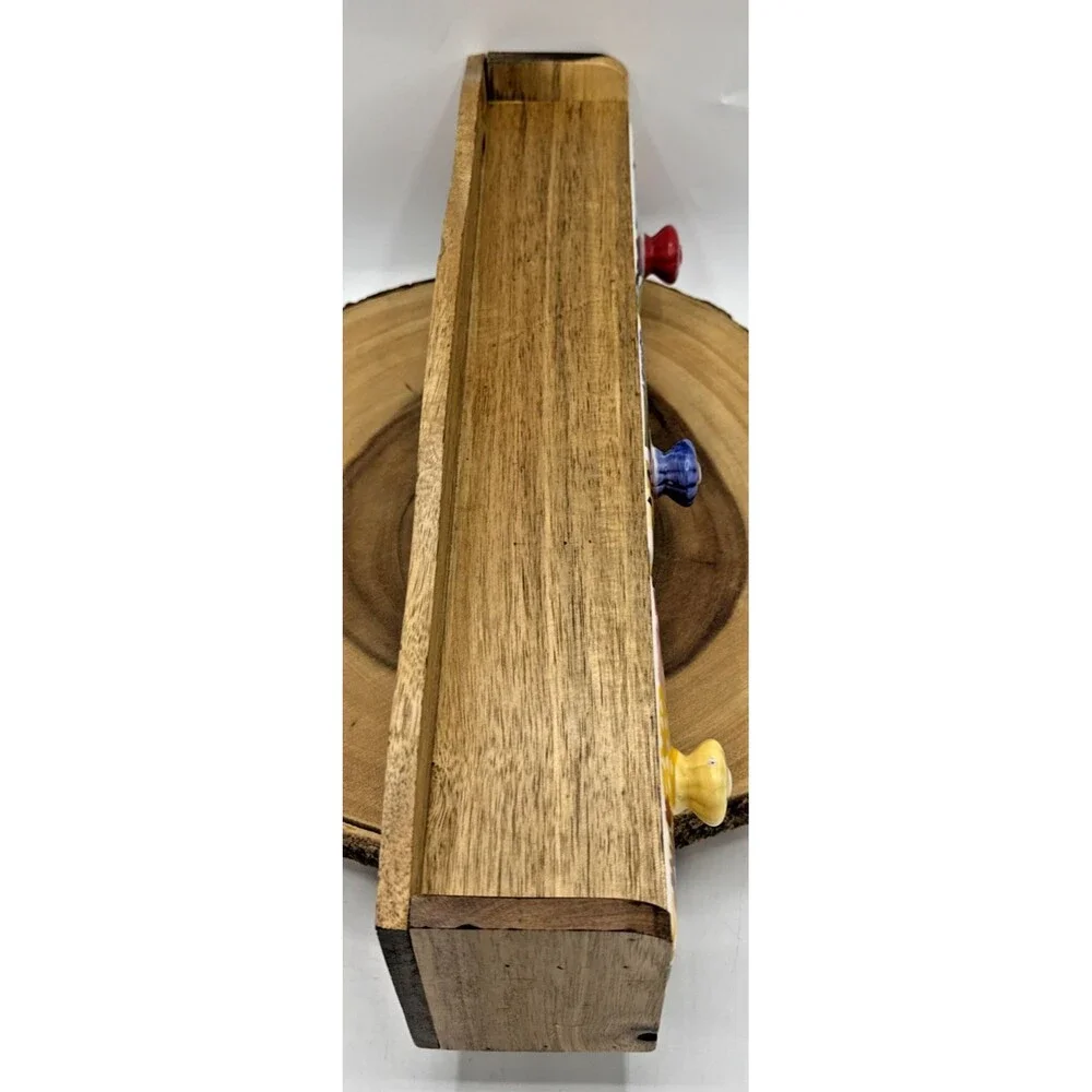The Pioneer Woman Spice Rack Wood Shelf Ceramic 3-Drawers Bin Floral Melody